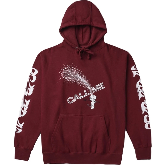 Other - CALL ME 917 DEVIL CALLS HOODY SWEATSHIRT SMALL MAROON‎